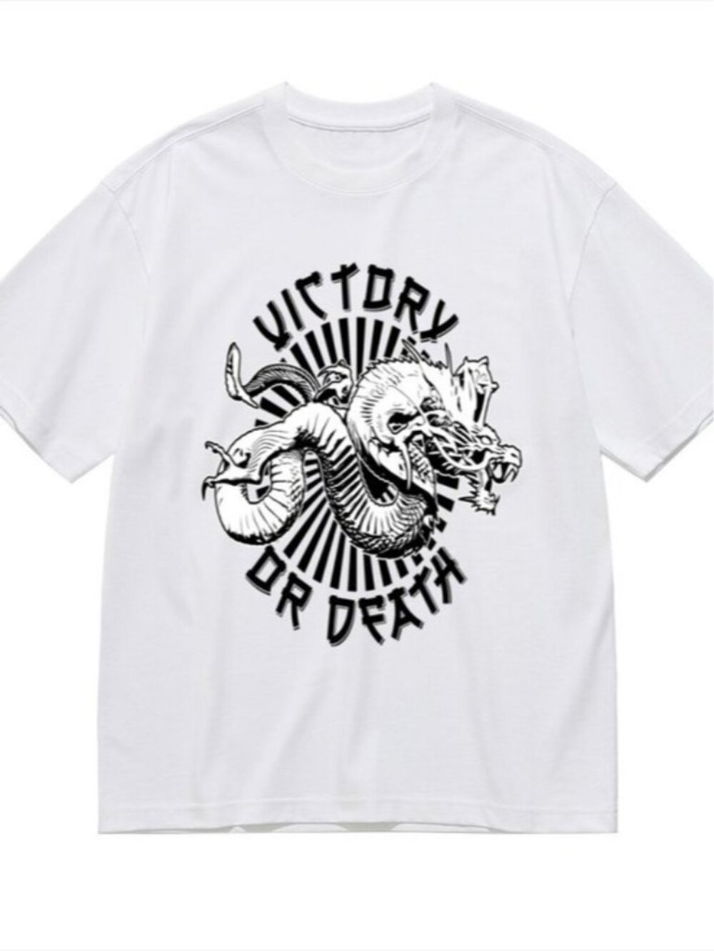 Victory or Death Graphic Tee - White with Black Print - Picture 3 of 5